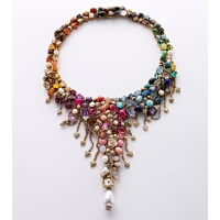 A necklace with 137 different gemstones by Yanes